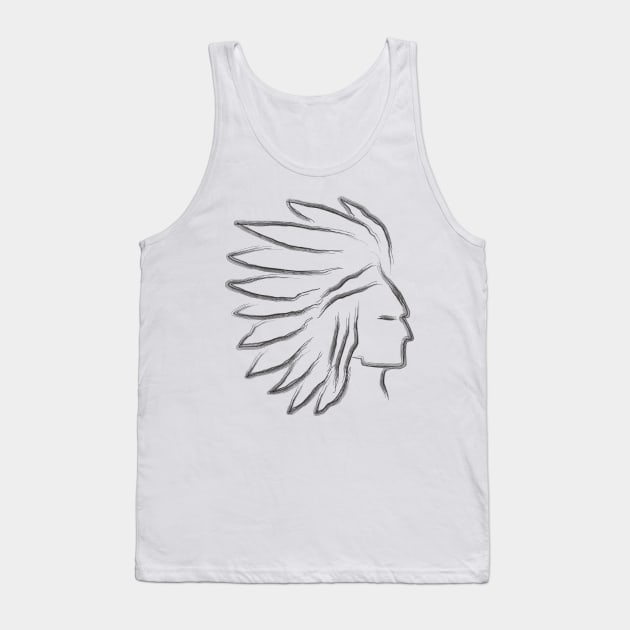 Native american indian chief Tank Top by mypointink